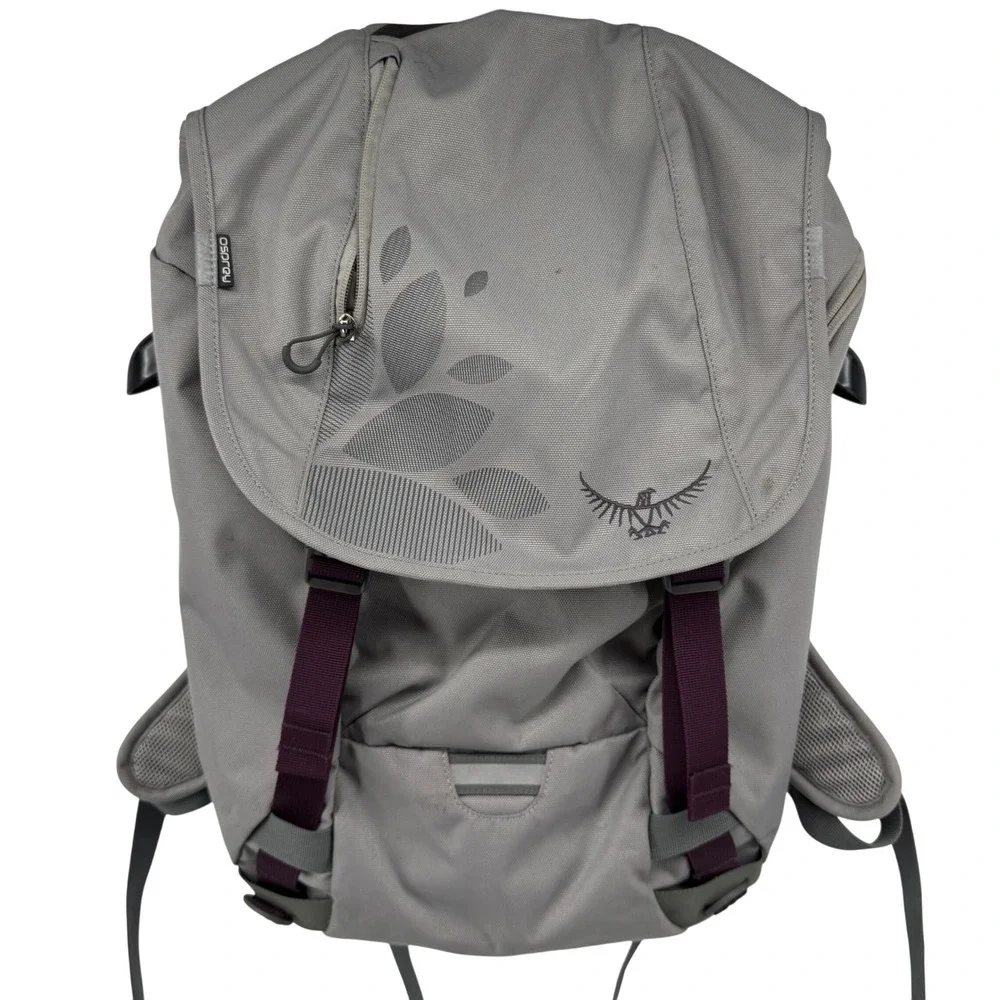 Osprey Flap Jill Pack Backpack Gray Purple Laptop Sleeve Hiking Travel